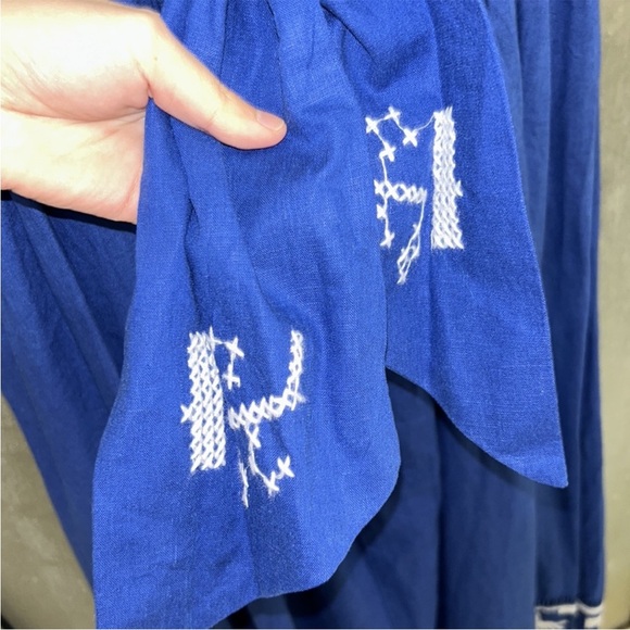 Farm Rio Navy Macaw Embroidered Maxi Dress Navy blue - Picture 13 of 16